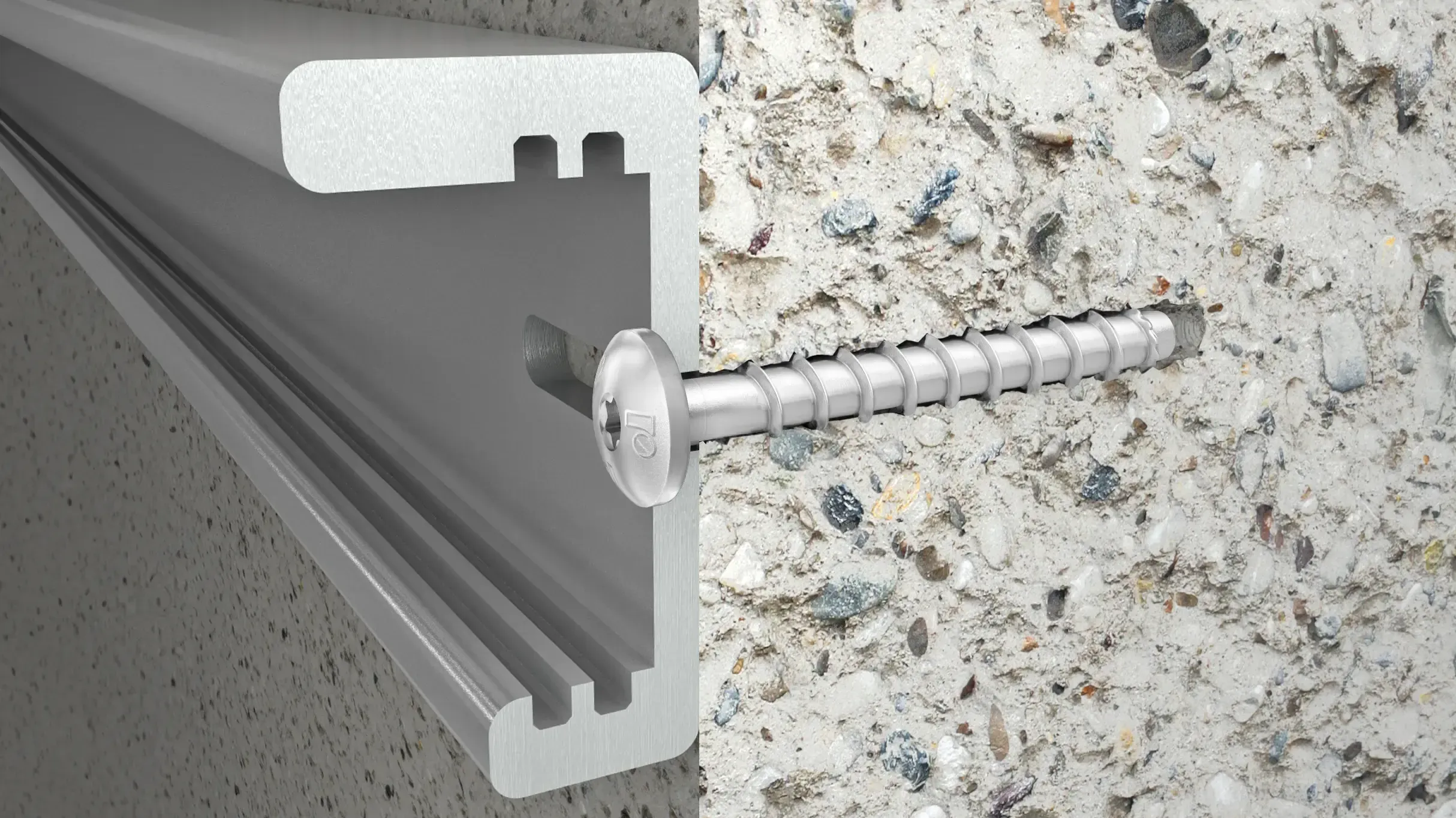 Indukciniu būdu grūdintas cinkuotas sraigtas betonui su padidinta keptuvės galvute R-LX-PX-ZF 6 × 60 mm – kartoninė dėžė – 100 vnt. - Image 2