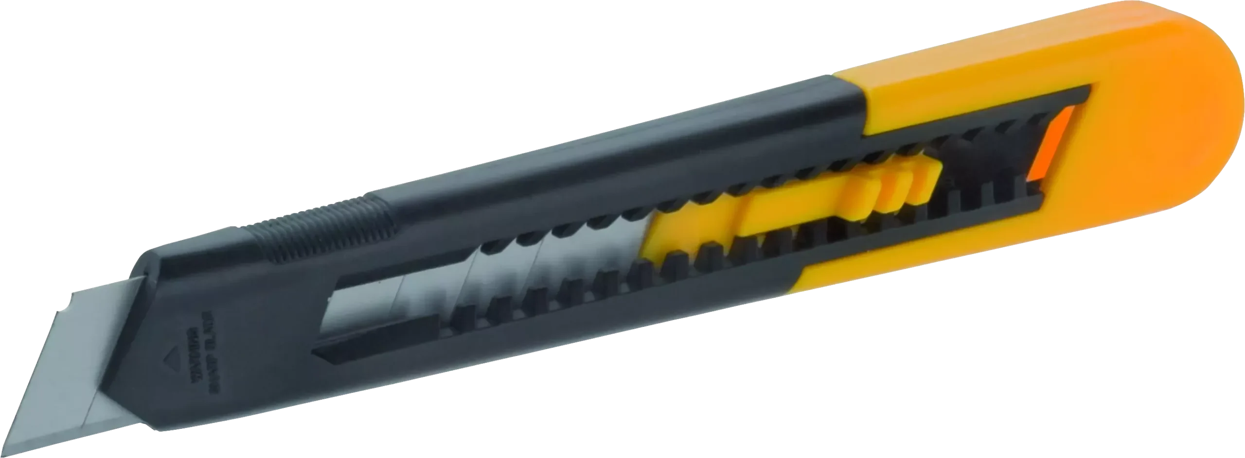 Peilis lūžusiomis ašmenimis 18 mm geltonai pilkas – lizdinė pakuotė – 1 vnt.