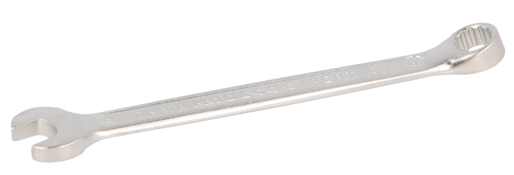 Kombinuotasis veržliaraktis 8 mm Cr-V satinas – plastikinė pakabinama pakuotė – 1 vnt.