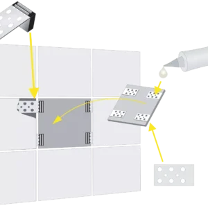 Magnetinių plytelių laikiklis 4 vnt. – kartoninė dėžė – 4 elementų