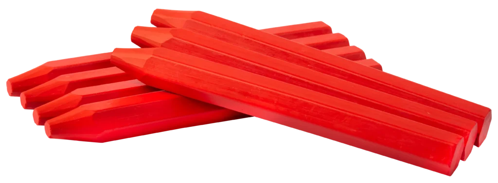 Kreida betono metalo mediena 12 cm raudona – vienetinė pakuotė – 1 vnt.