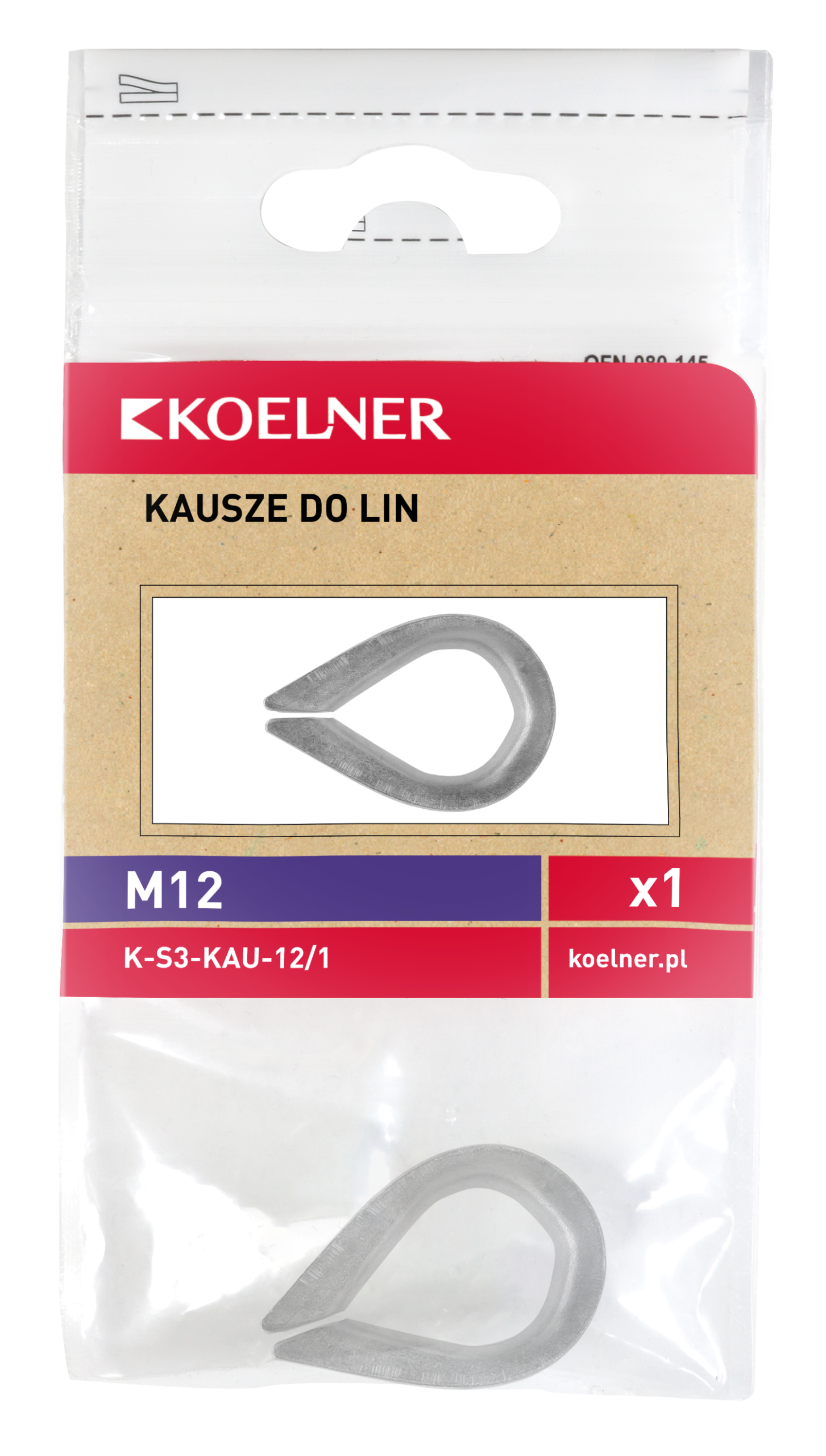 Virvės antpirštis 12 mm – plastikinis maišelis – 1 vnt. - Image 4