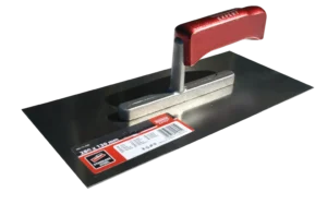 Nerūdijančio plieno mentele 280 × 130 mm medinė rankena – etiketė – 1 vnt.
