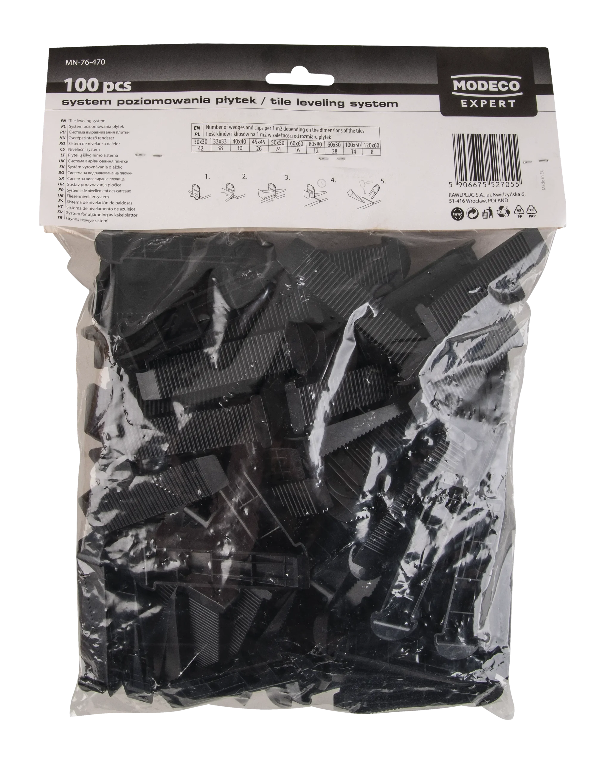 Plytelių išlyginimo sistema – pleištas – plastikinis maišelis – 100 vnt. - Image 4