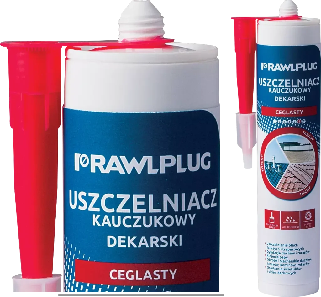 Stogo dangos guminis sandariklis R-SL-DEK plytų raudonas – plastikinė kasetė – 300 ml