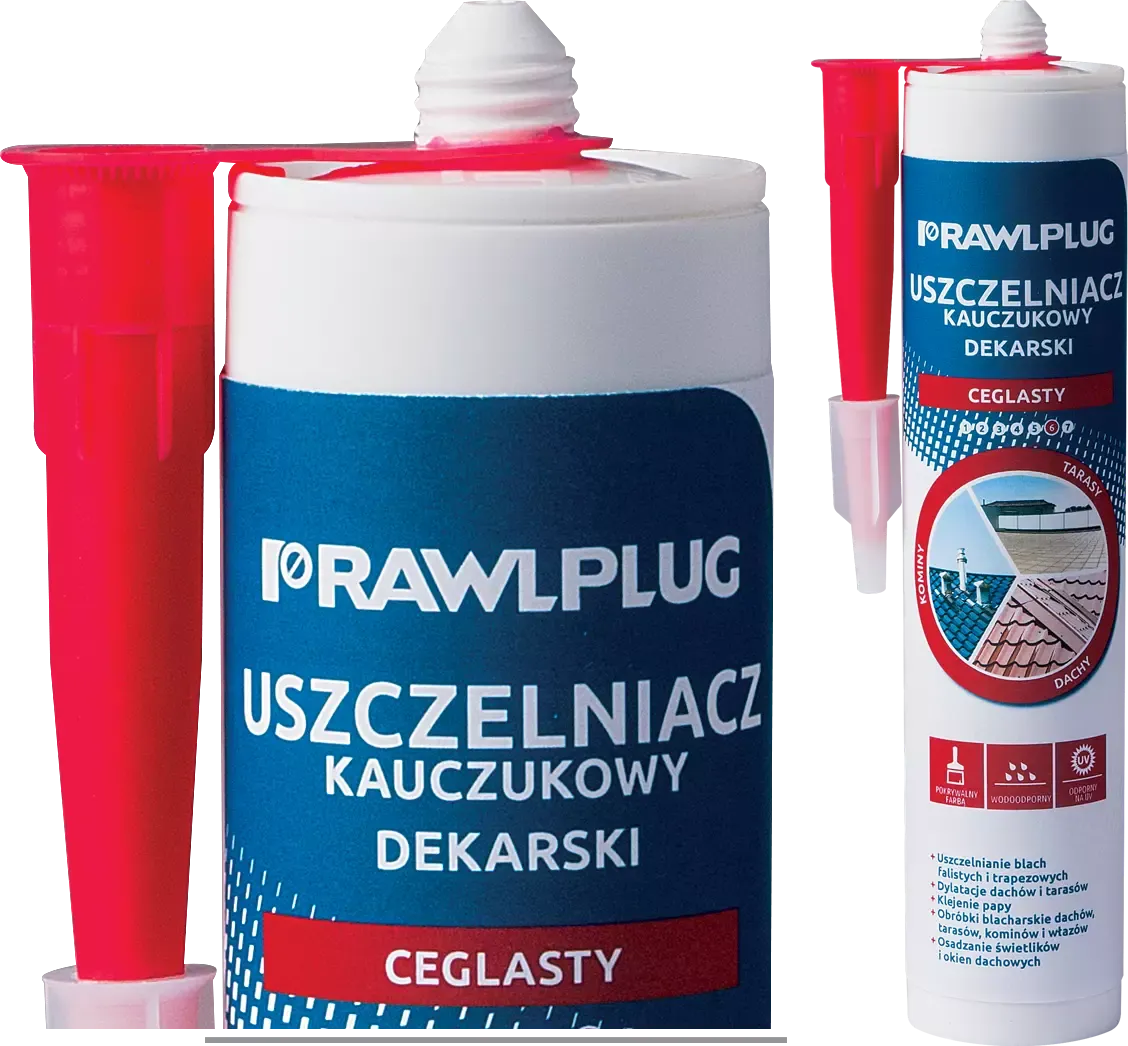 Stogo dangos guminis sandariklis R-SL-DEK plytų raudonas – plastikinė kasetė – 300 ml