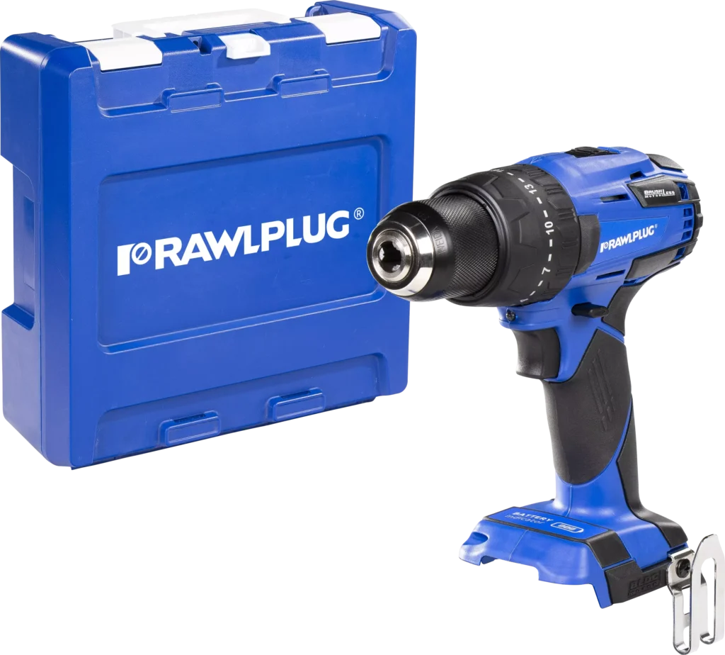 18 V RawlDRIVER 60 Nm gręžtuvas/suktuvas be akumuliatorių ir įkroviklio, RawlCASE dėklas – plastikinis lagaminėlis – 1 vnt.