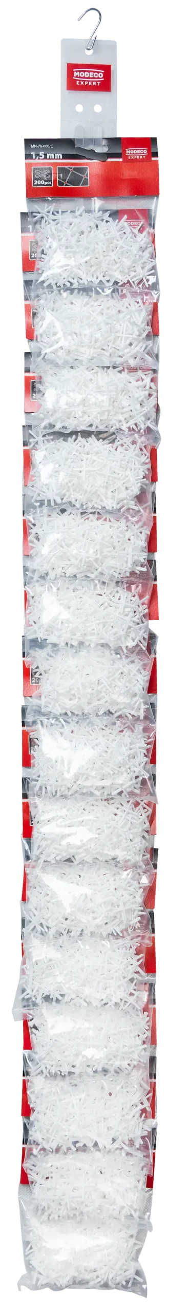Tarpiniai kryžiai plytelėms 1,5 mm – plastikinis maišelis – 200 vnt. - Image 3
