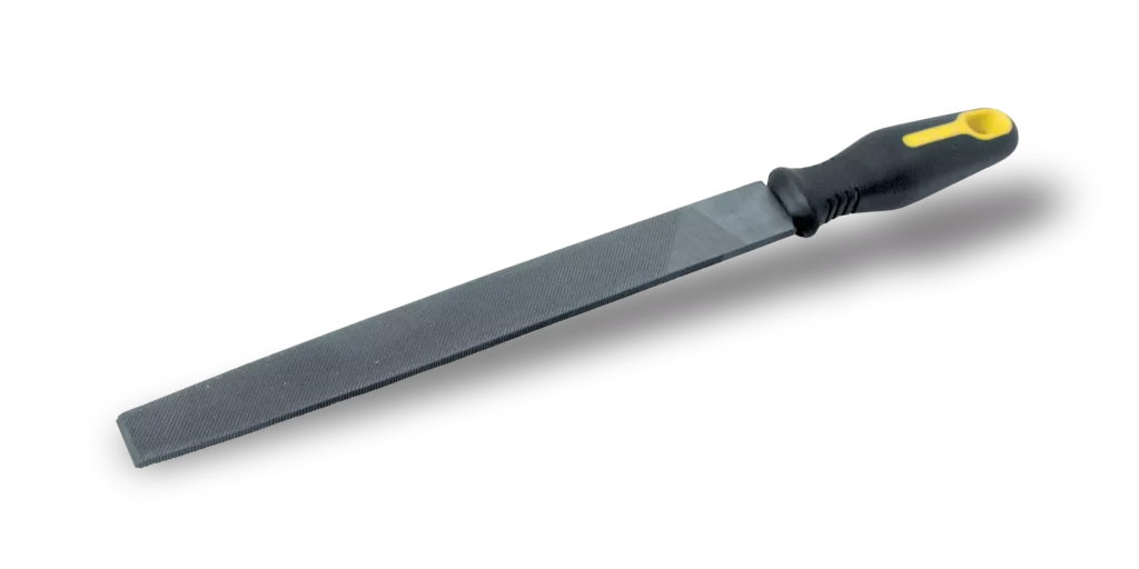 Trikampė metalinė dildė 250 mm – popierinė pakabinama pakuotė – 1 vnt.