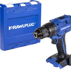 18 V RawlDRIVER 70Nm Akumuliatorinis gręžtuvas, komplektas su RawlCASE, be baterijų ir RawlCHARGER – plastikinis lagaminėlis – 1 vnt.