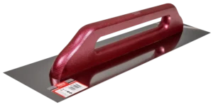 Nerūdijančio plieno mentele 580 × 130 mm medinė rankena – etiketė – 1 vnt.
