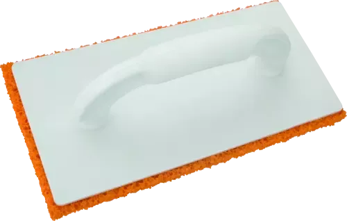 Plastikinė mentele su stora gumine kempine 20 × 120 × 260 mm oranžinė – etiketė – 1 vnt.