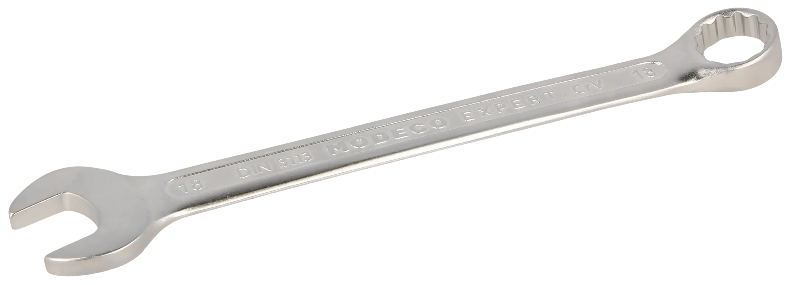 Kombinuotasis veržliaraktis 18 mm Cr-V satinas – plastikinė pakabinama pakuotė – 1 vnt.