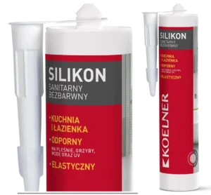 Bespalvis sanitarinis silikonas, Koelner – plastikinė kasetė – 280 ml