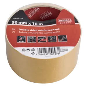 Sustiprinta dvipusė juosta 50 mm x 25m – etiketė – 1 vnt.