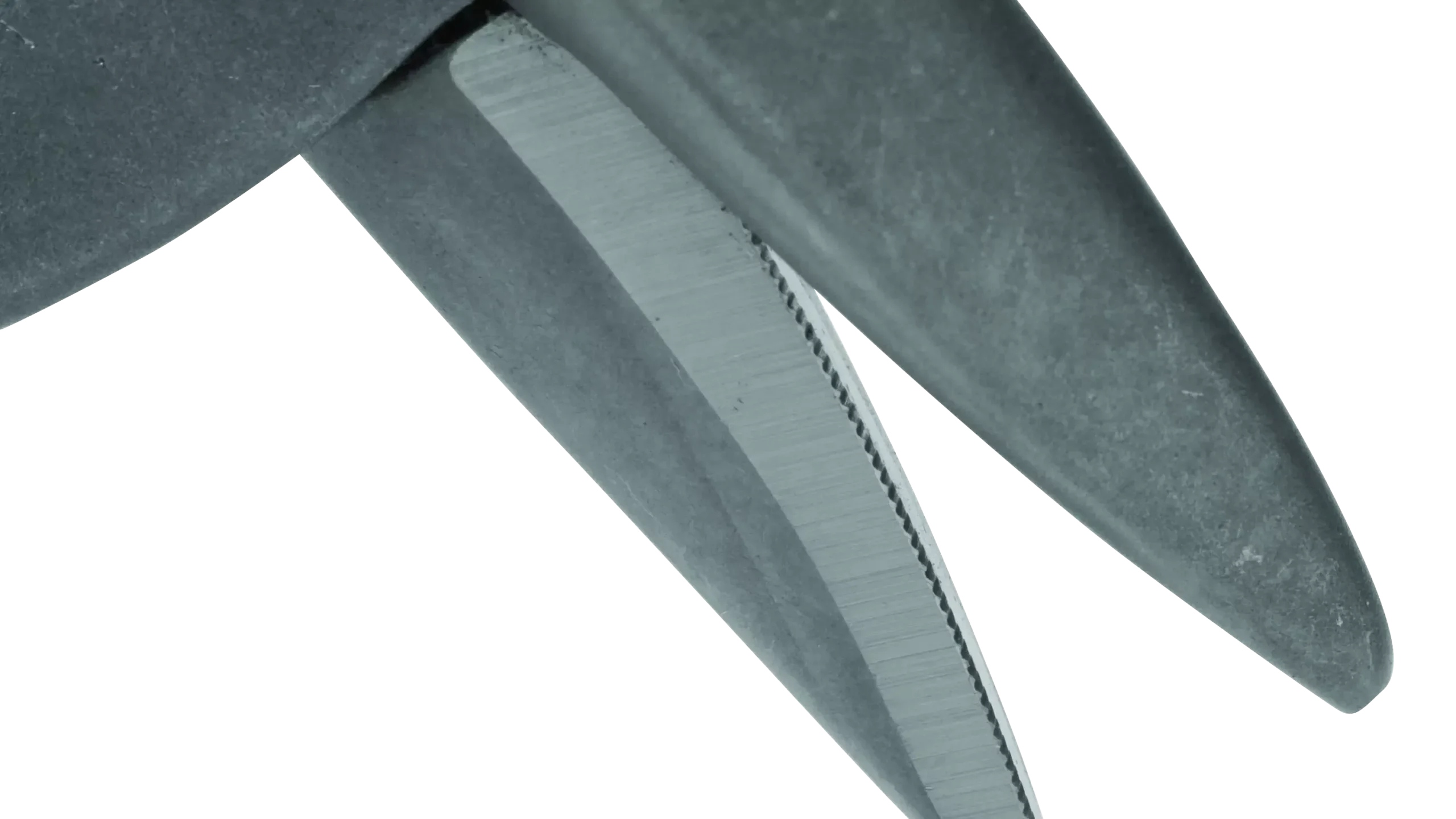 Tiesios skardos žirklės, skirtos 1,2 mm Cr-V, geltona rankena – lizdinė pakuotė – 1 vnt. - Image 4
