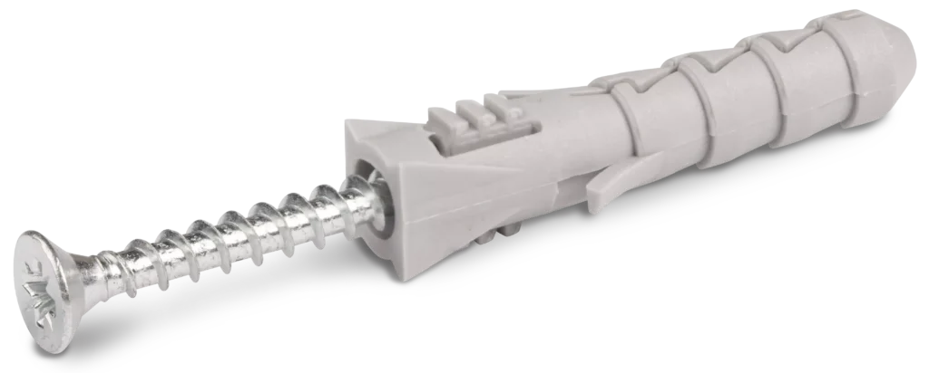 FIX Išplėtimo kaištis 10 × 50 mm su varžtu 6,0 × 60 mm – lizdinė pakuotė – 6 vnt.