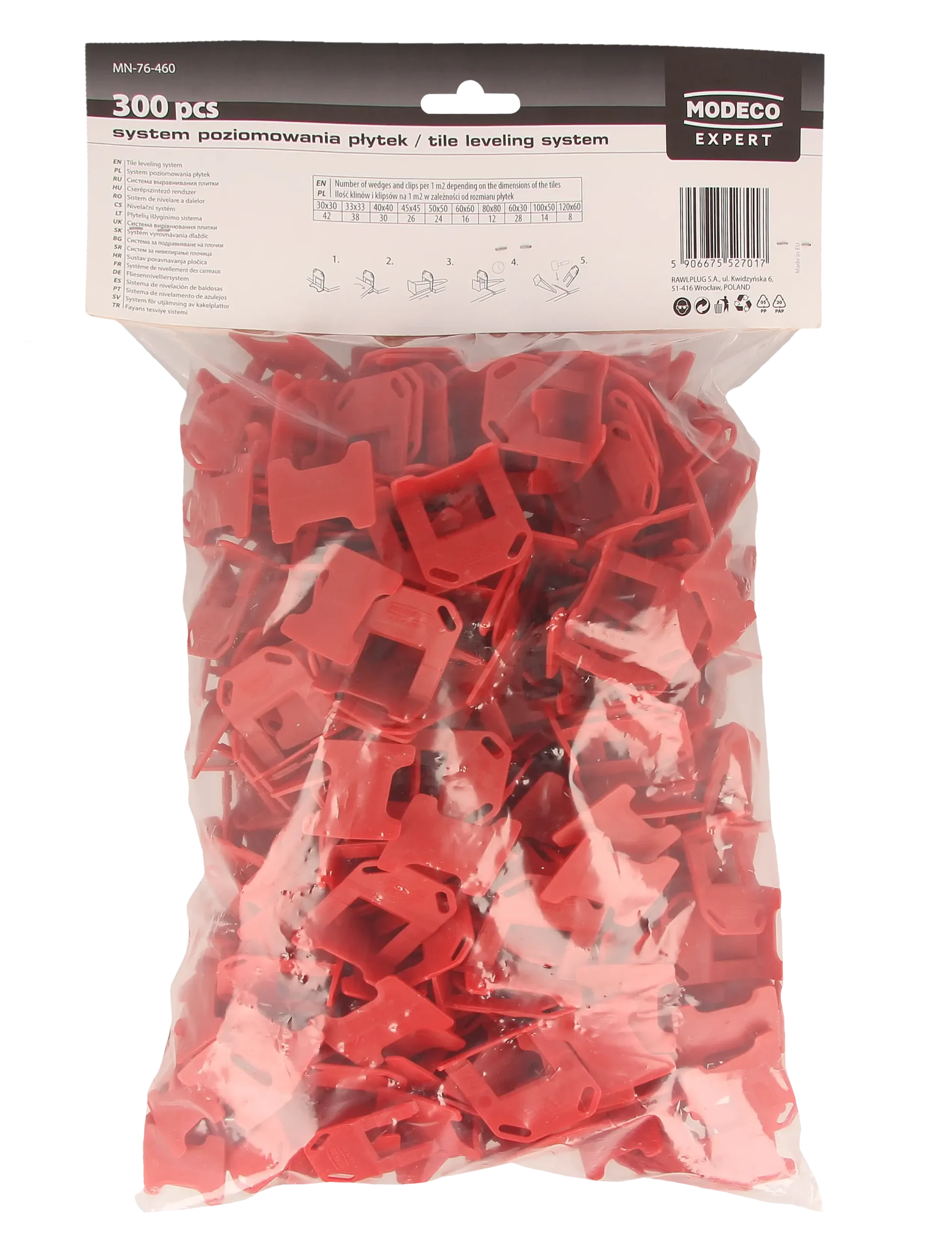 Plytelių išlyginimo sistema - klipas 2 mm – plastikinis maišelis – 300 vnt. - Image 4