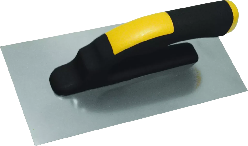 Lygi nerūdijančio plieno mentele 280 × 130 mm rankena PVC – etiketė – 1 vnt.