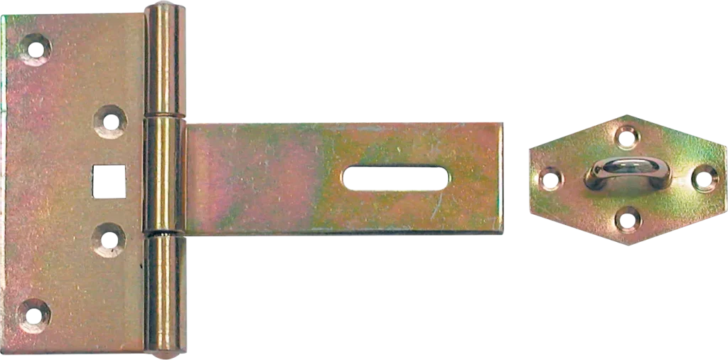 Dėžutės vyriai su 100 × 50 × 100 × 3 užraktu mm – vienetinė pakuotė – 1 vnt.