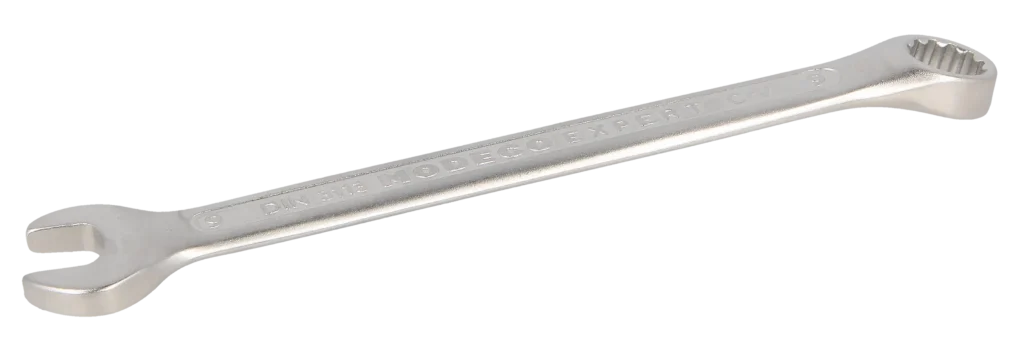 Kombinuotasis veržliaraktis 9 mm Cr-V satinas – plastikinė pakabinama pakuotė – 1 vnt.