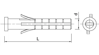 Išsiplėtimo įvorė inkarui KWB 4 × 50 mm – kartoninė dėžė – 250 vnt. - Image 4
