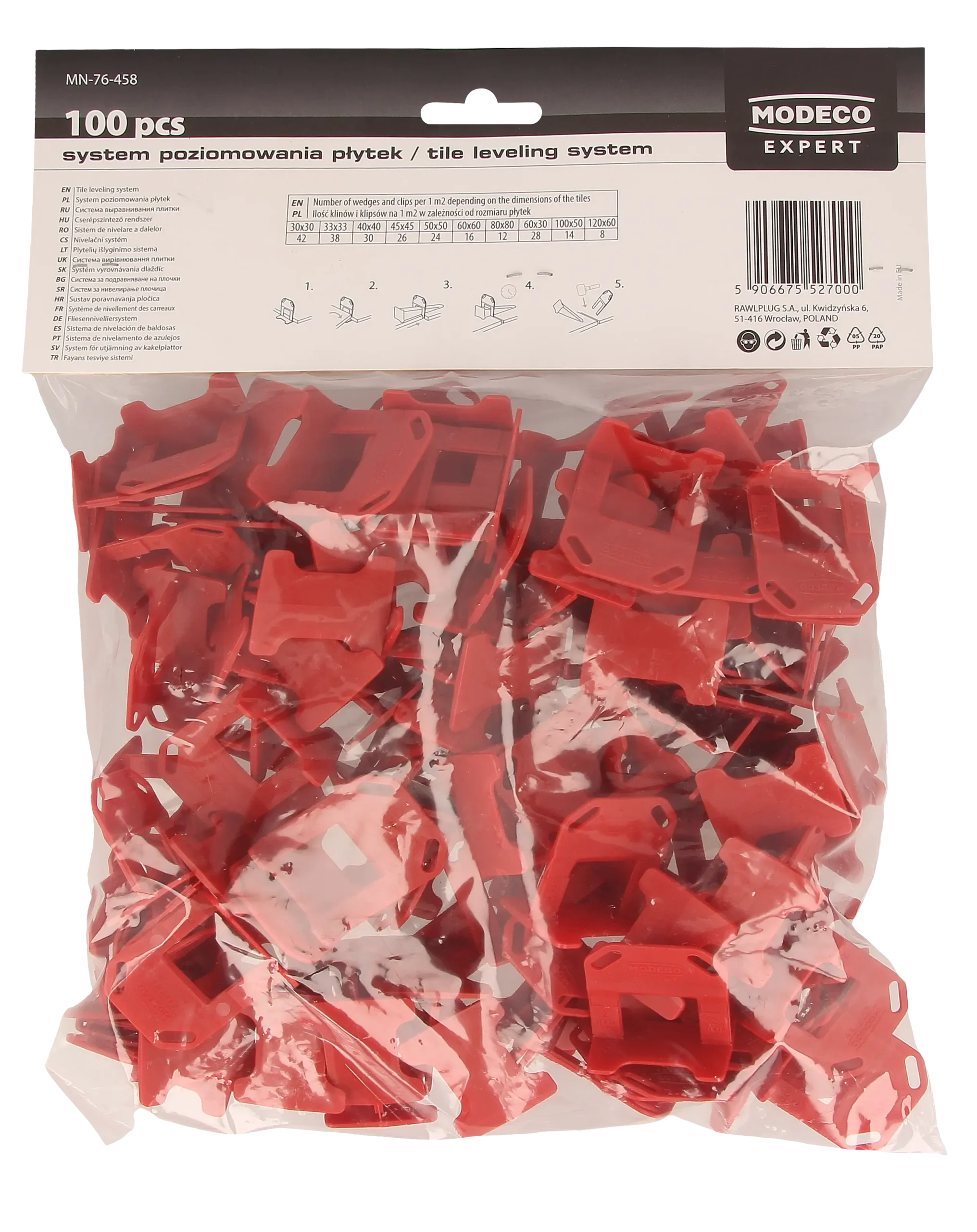 Plytelių išlyginimo sistema - klipas 2 mm – plastikinis maišelis – 100 vnt. - Image 4