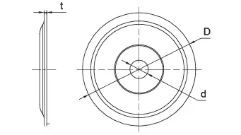 Apvalus plieninis flanšas R-POK išorinis skersmuo 40 mm vidinis skersmuo 6,5 mm, aliuminio-cinko danga – kartoninė dėžė – 100 vnt. - Image 6