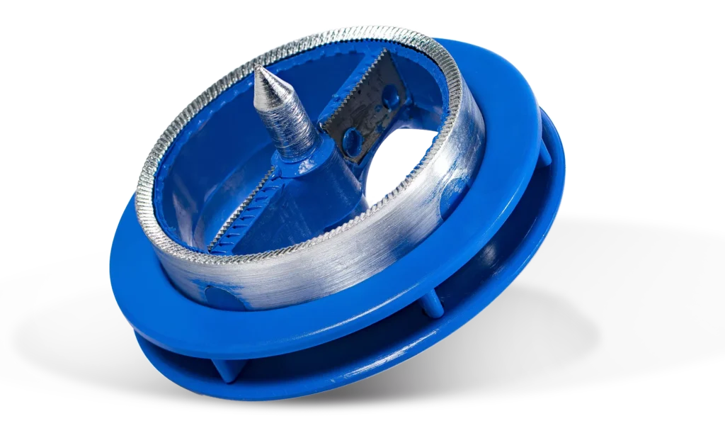 Frezė polistirolui ir mineralinei vatai 63 × 10 mm, plastikui ir metalui – kartoninė dėžė – 1 vnt.