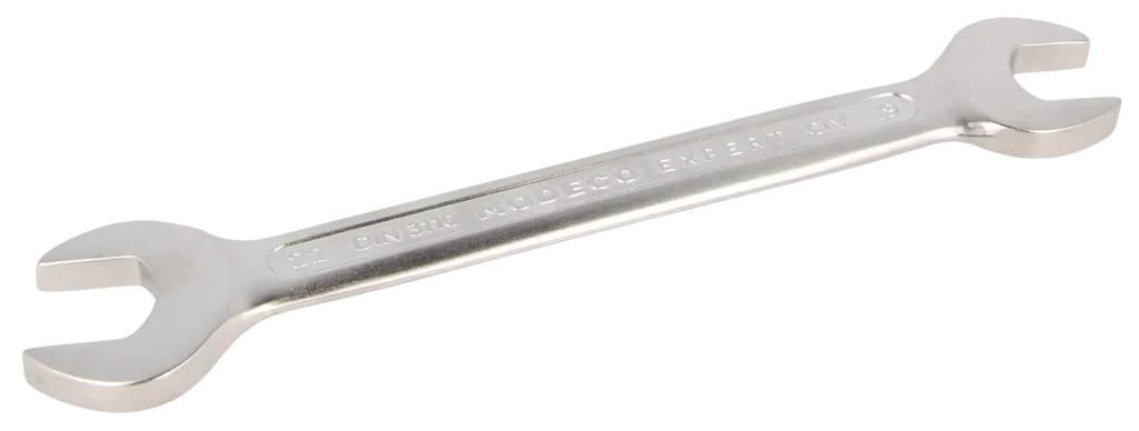 Dvipusis veržliaraktis 19 × 22 mm Cr-V satinas – plastikinė pakabinama pakuotė – 1 vnt.