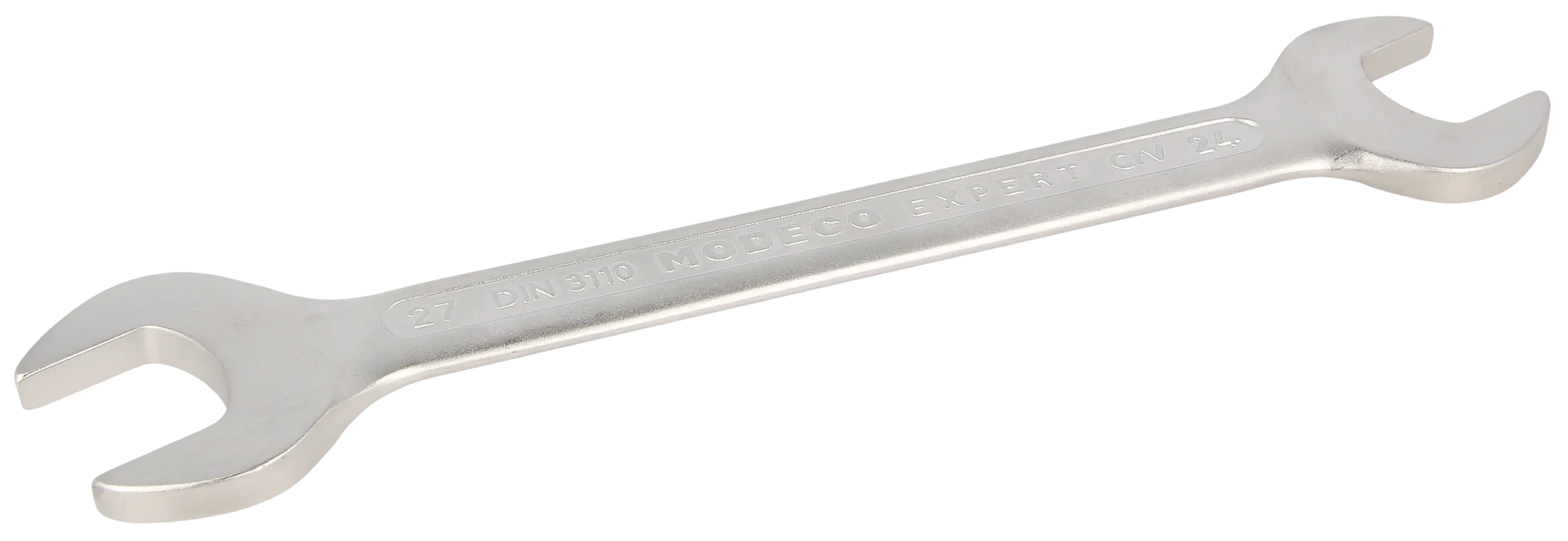 Dvipusis veržliaraktis 24 × 27 mm Cr-V satinas – plastikinė pakabinama pakuotė – 1 vnt.