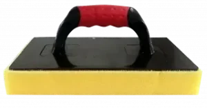 Mentele ABS rankena 2k geltona kempinės bazė 40 × 280 × 140 mm – etiketė – 1 vnt.