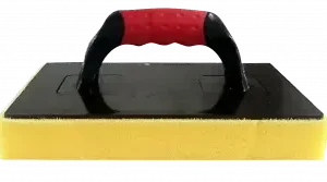 Mentele ABS rankena 2k geltona kempinės bazė 40 × 280 × 140 mm – etiketė – 1 vnt.