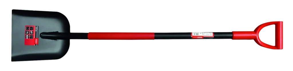 Smėlio kastuvas profiliuota metaline rankena – etiketė – 1 vnt.