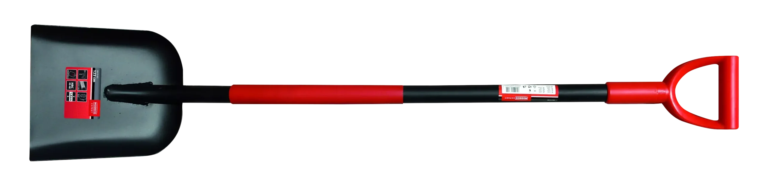 Smėlio kastuvas profiliuota metaline rankena – etiketė – 1 vnt.