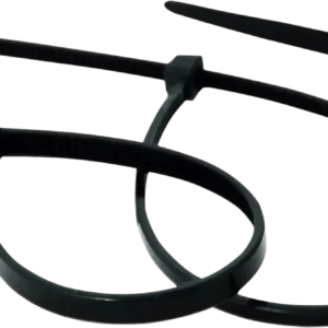 Plastikinė tvirtinimo juosta 2,5 × 200 mm juoda – plastikinis maišelis – 100 vnt.