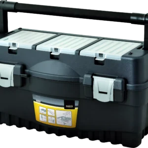 Įrankių konteineris 547 × 271 × 278 mm plieninė rankena – etiketė – 1 vnt.