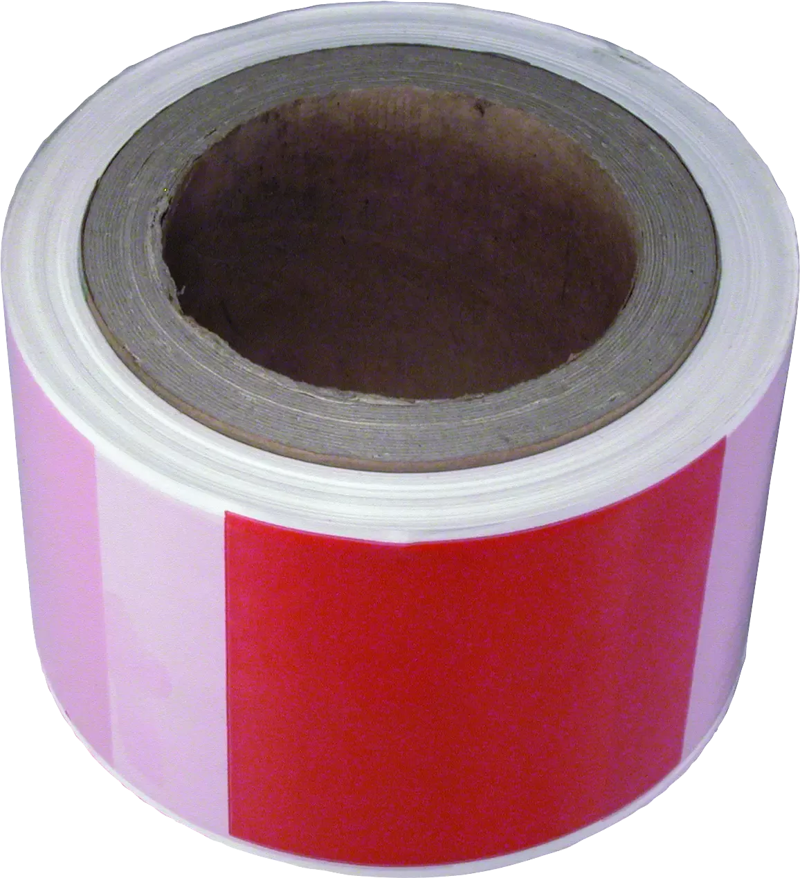 Raudona ir balta įspėjamoji juosta 75 mm x 100m – etiketė – 1 vnt. - Image 2