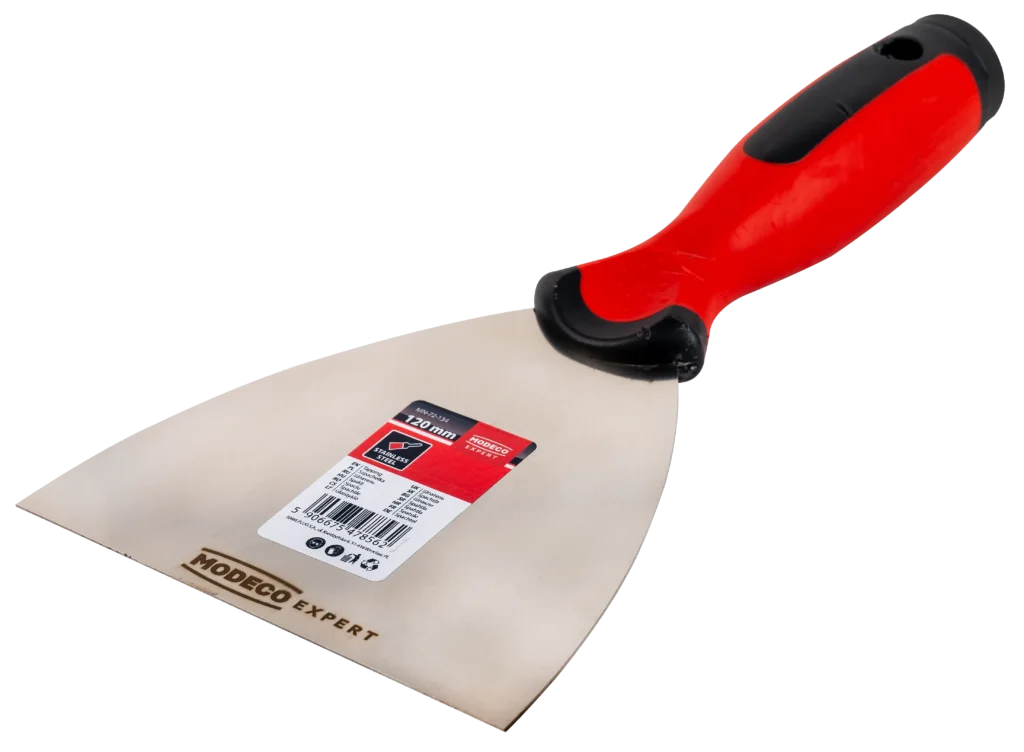Nerūdijančio plieno mentelė 120 mm 2k – etiketė – 1 vnt.